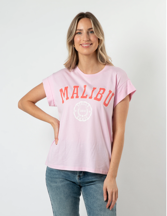 Cuff Sleeve T-Shirt - Malibu Candy - Stella + Gemma