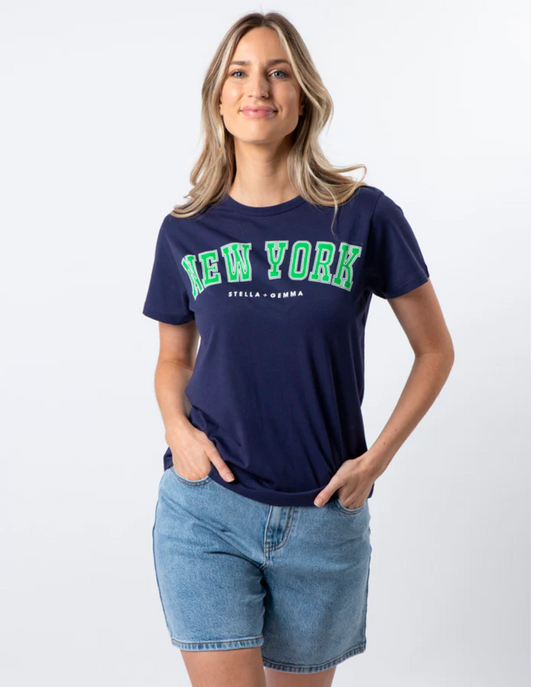 Ace T-Shirt - New York Navy - Stella + Gemma