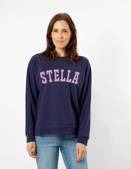 Everyday Sweater - Navy with Bubblegum Logo - Stella + Gemma