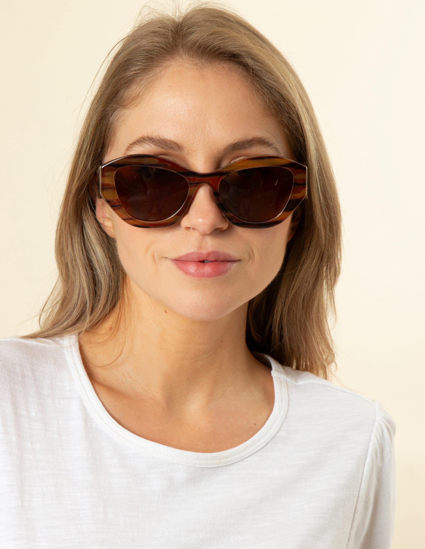 Fashion Sunglasses (Thea) - Zebra Brown - Stella + Gemma