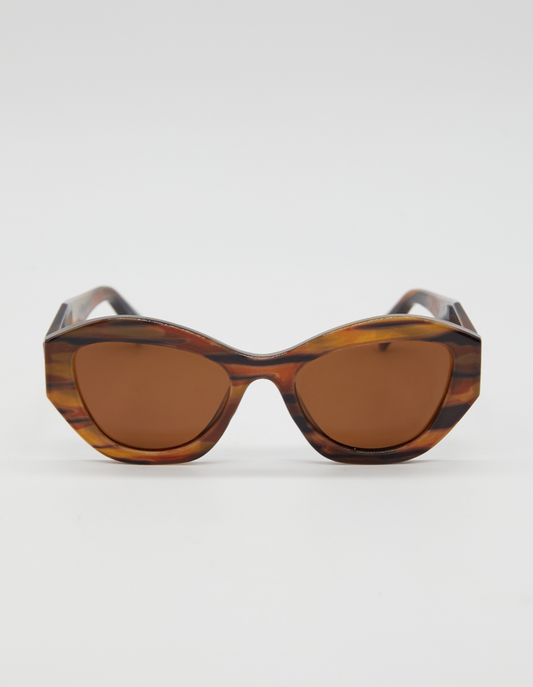 Fashion Sunglasses (Thea) - Zebra Brown - Stella + Gemma