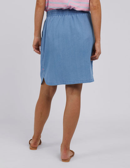 Emmy Chambray Skirt - Mid Blue - Elm Lifestyle