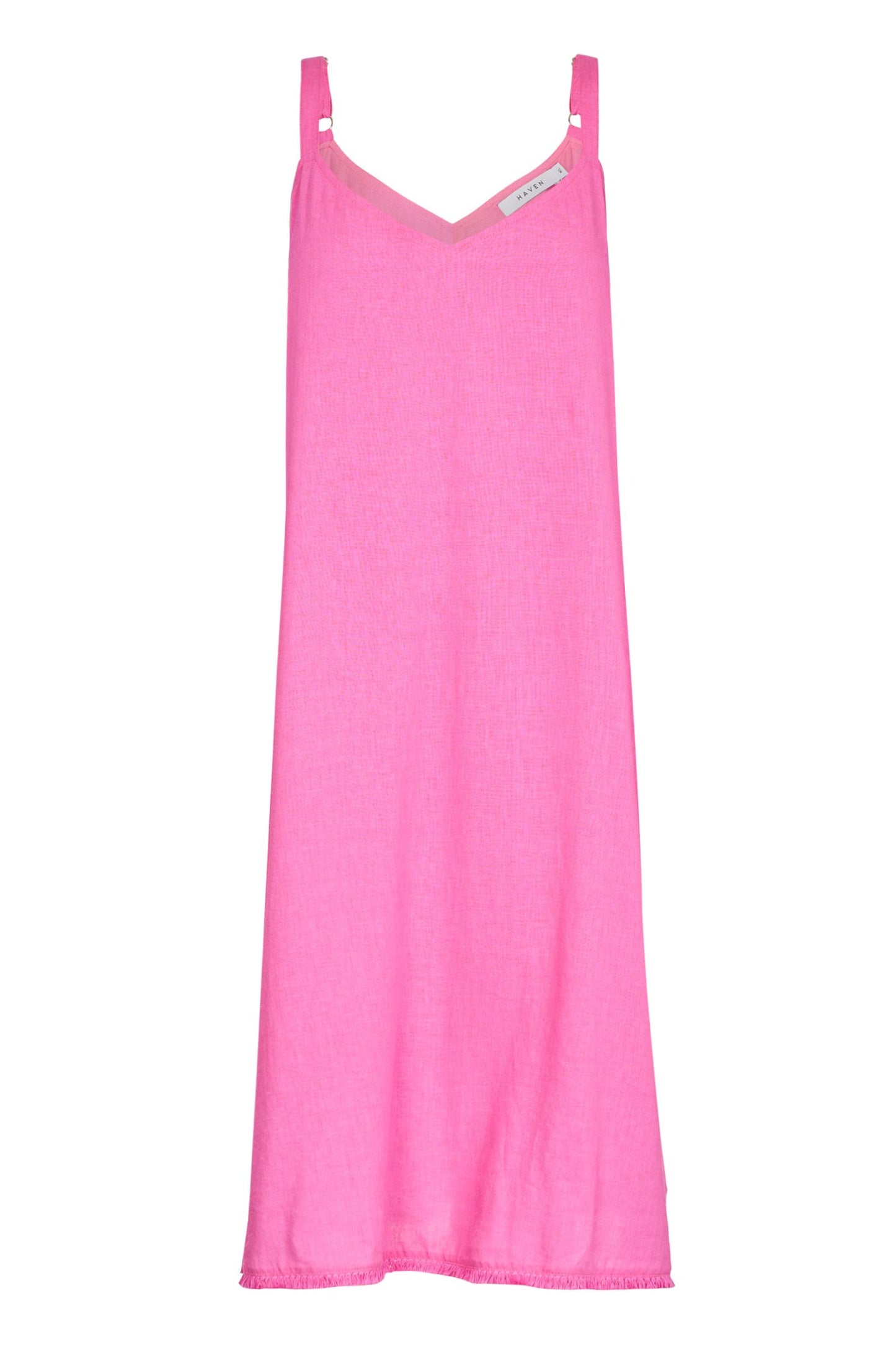 St Barts Midi Dress - Flamingo - HAVEN