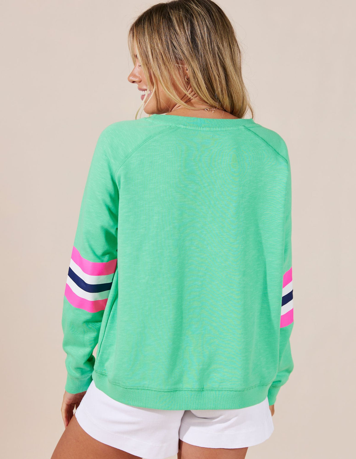 Holiday Sweater - Green/Pink Star - Jovie The Label