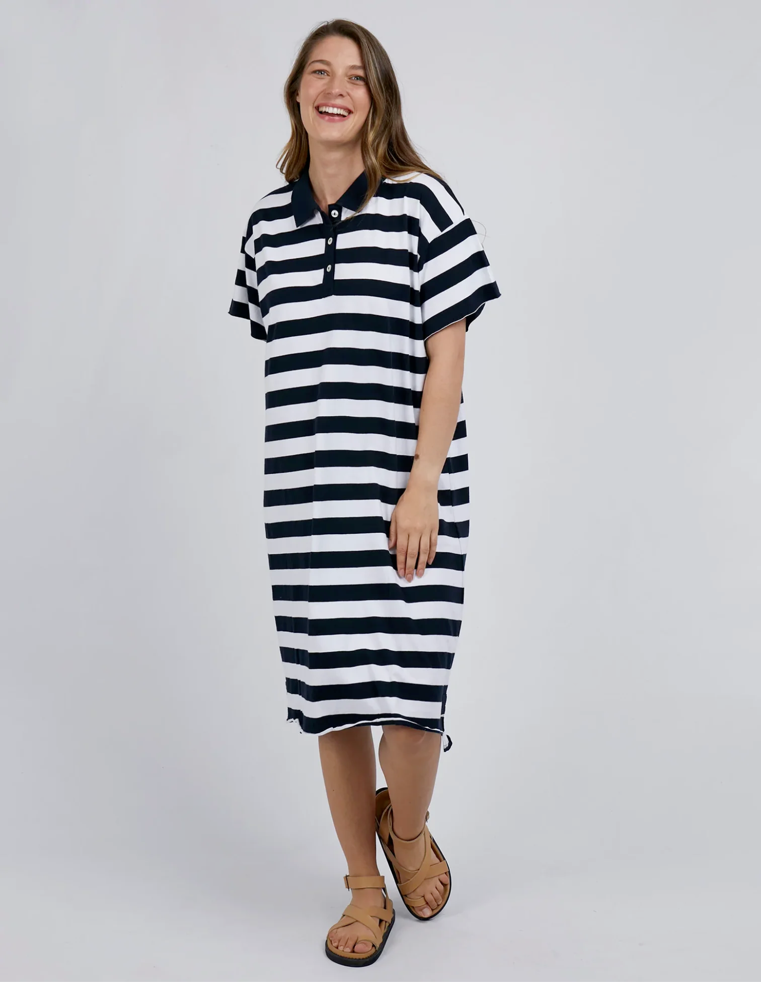 Polo Dress - Navy & White Stripe - Foxwood - FUDGE Gifts Home