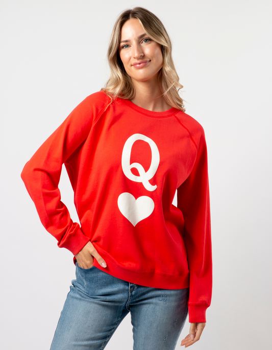 Classic Sweater - Flame with Queen Hearts - Stella + Gemma