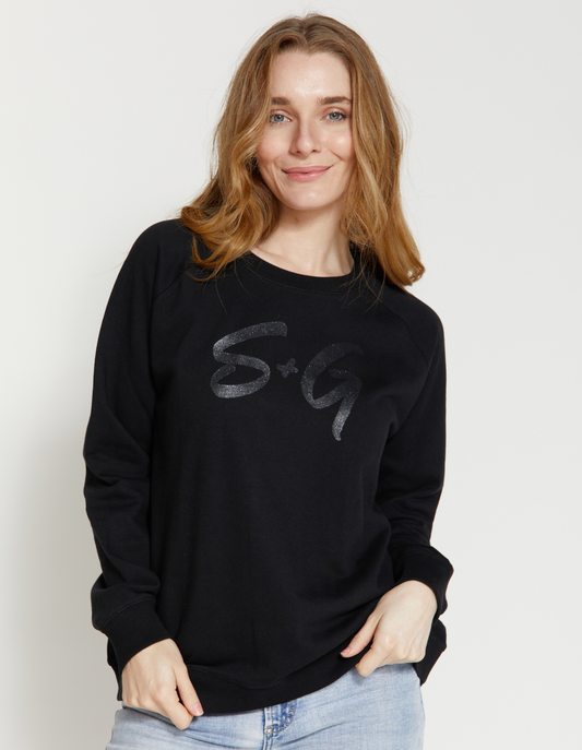 Sweater - Black Logo Glitter - Stella + Gemma 8177