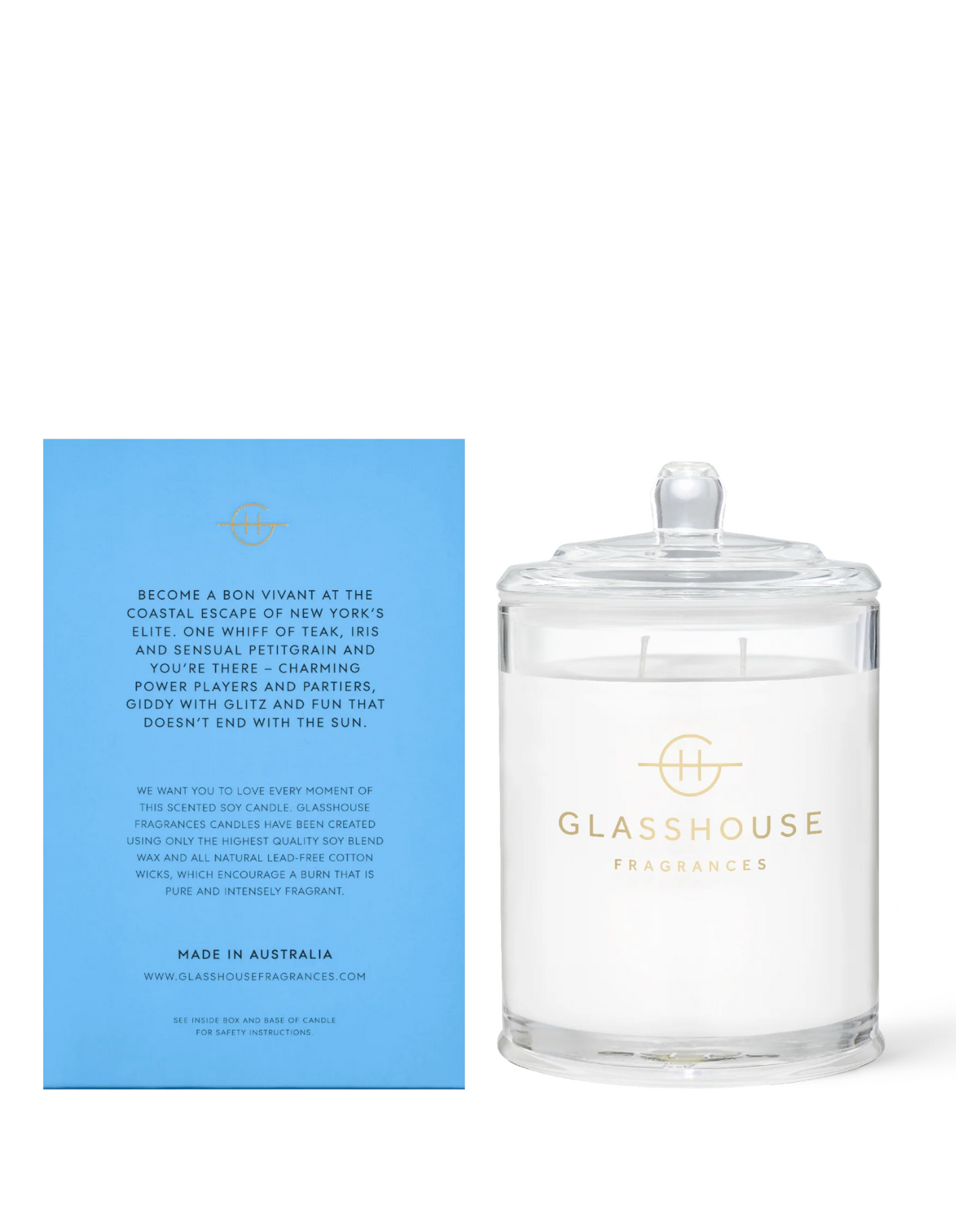 Candle 380g - The Hamptons - Glasshouse Fragrances