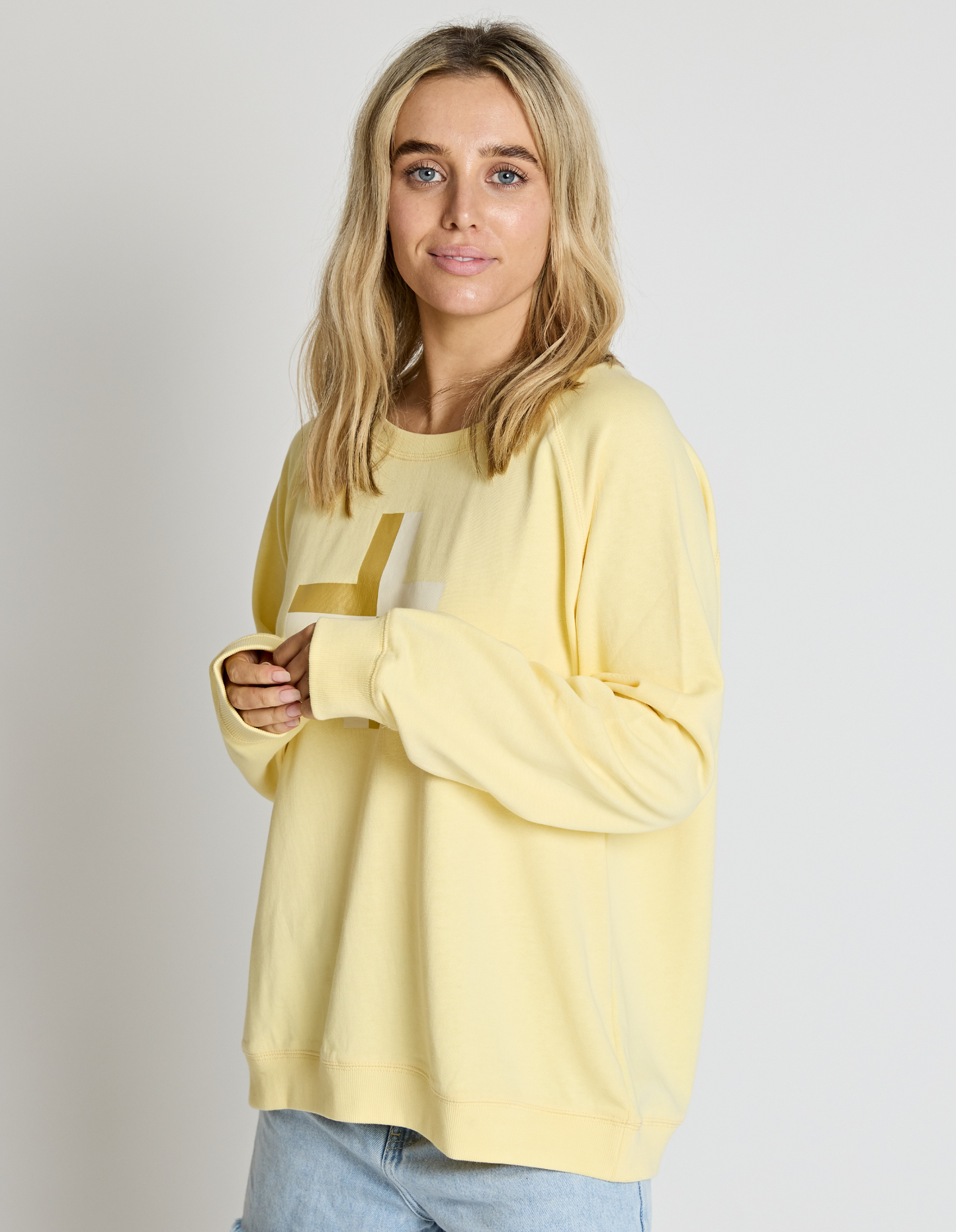 Sweater - Banana w/Cross - Stella + Gemma