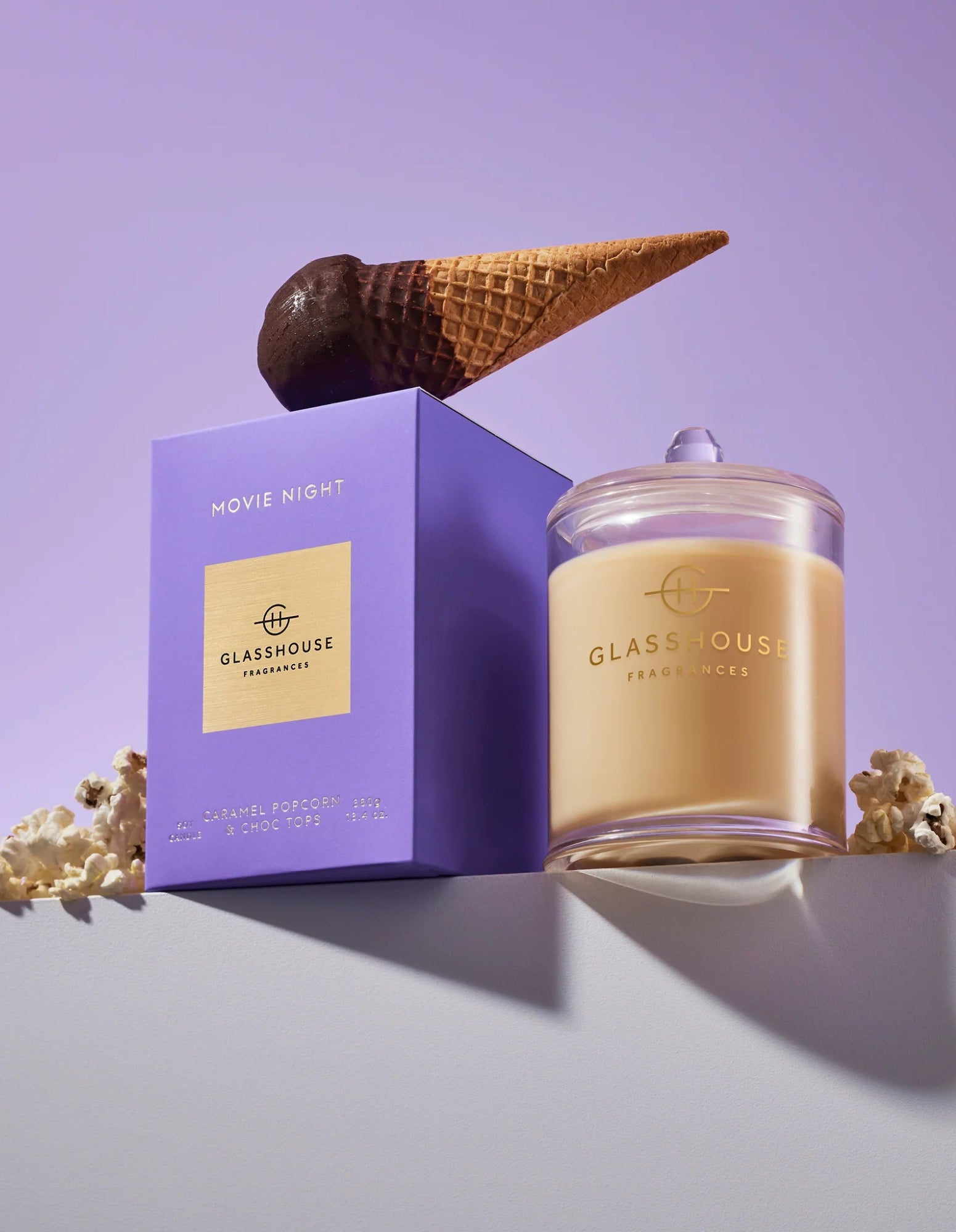 Candle 380g - Movie Night - Glasshouse Fragrances - FUDGE Gifts Home Lifestyle