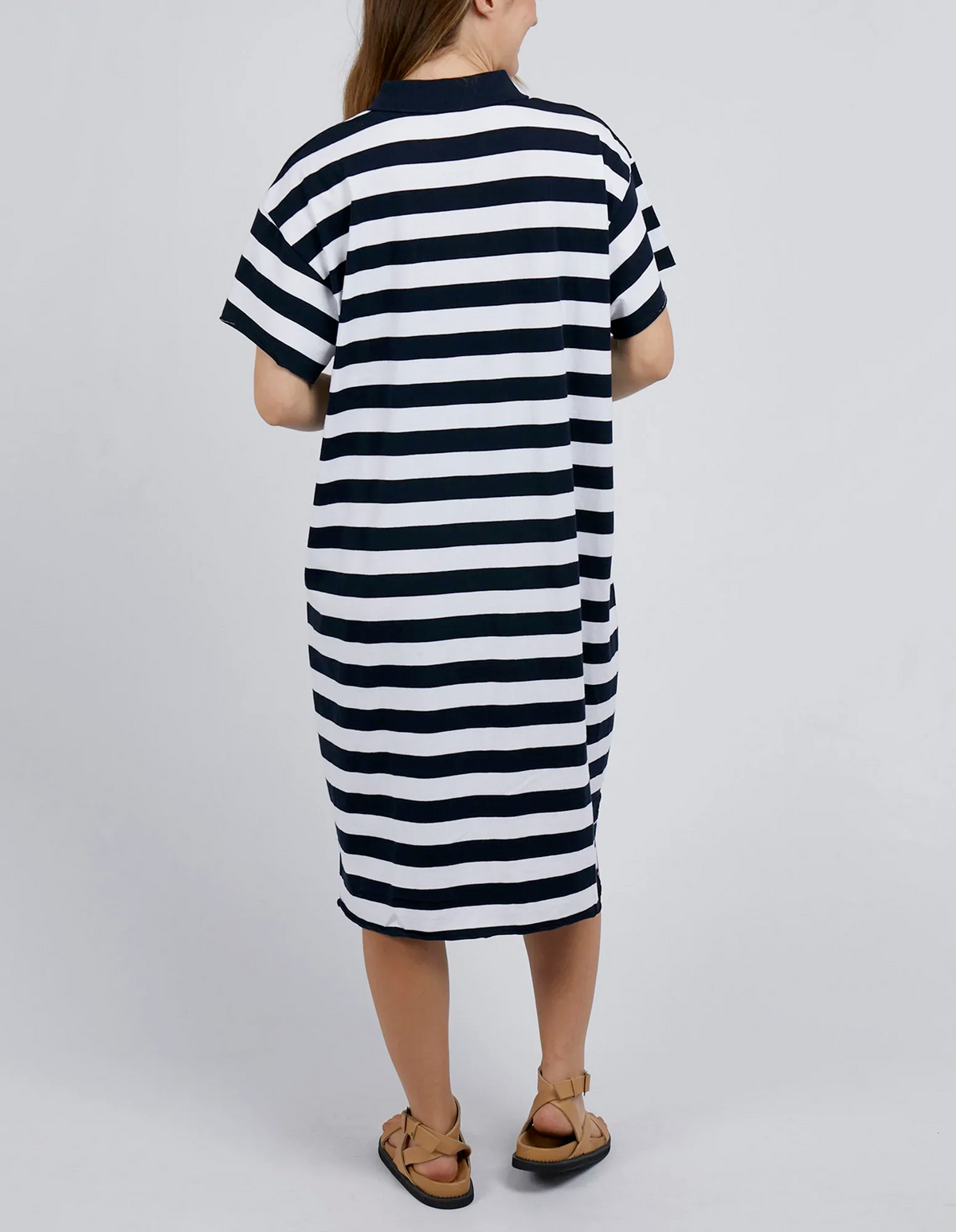 Polo Dress - Navy &amp; White Stripe - Foxwood