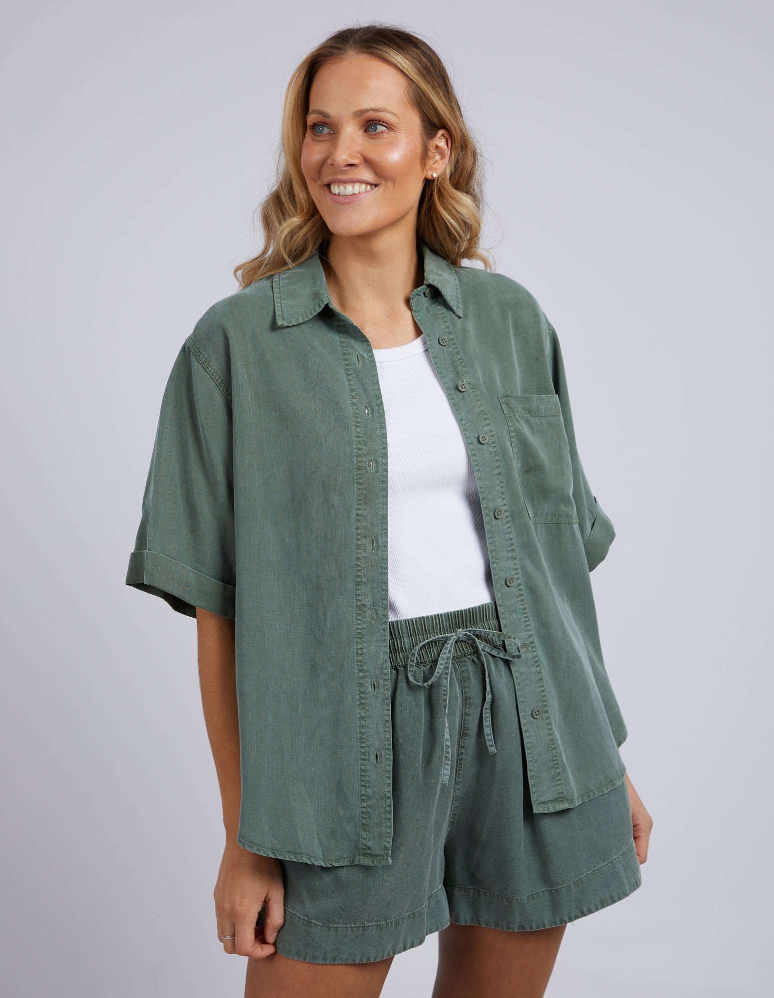 Bliss Washed Shirt - Clover - Elm Lifestyle