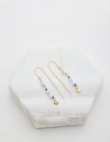 Alice Thread Earring - Gold/Blue - Zafino