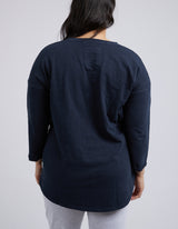 Annie 3/4 Sleeve Tee - Navy - Elm Lifestyle