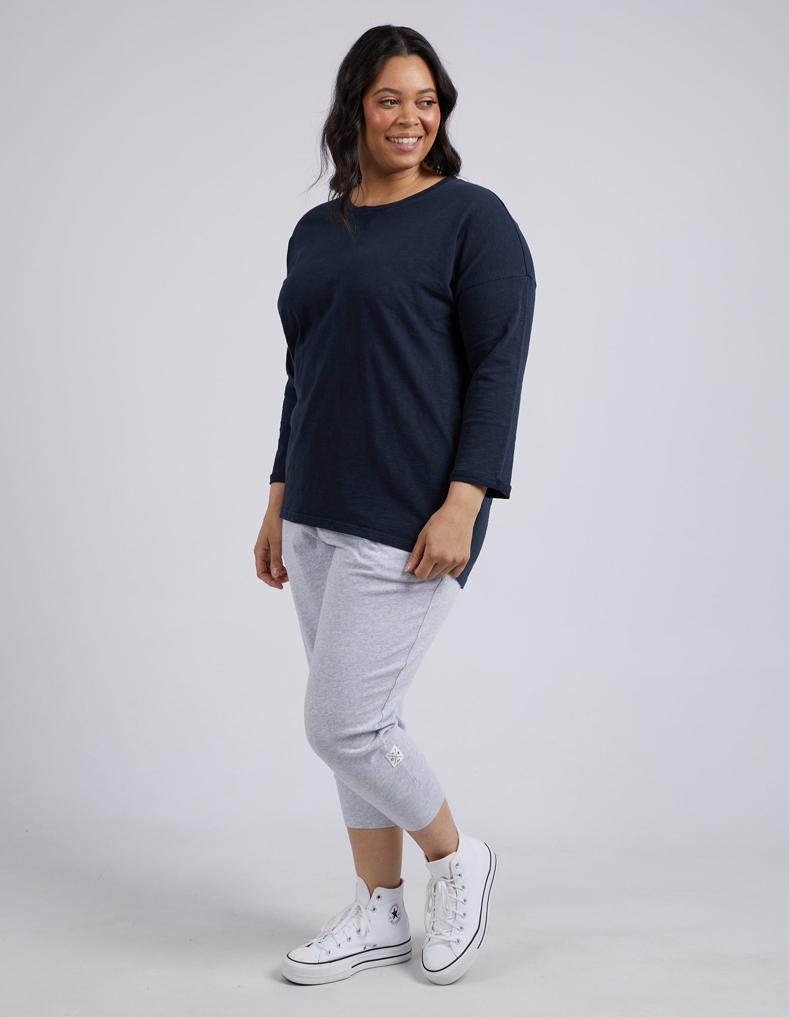 Annie 3/4 Sleeve Tee - Navy - Elm Lifestyle