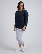 Annie 3/4 Sleeve Tee - Navy - Elm Lifestyle