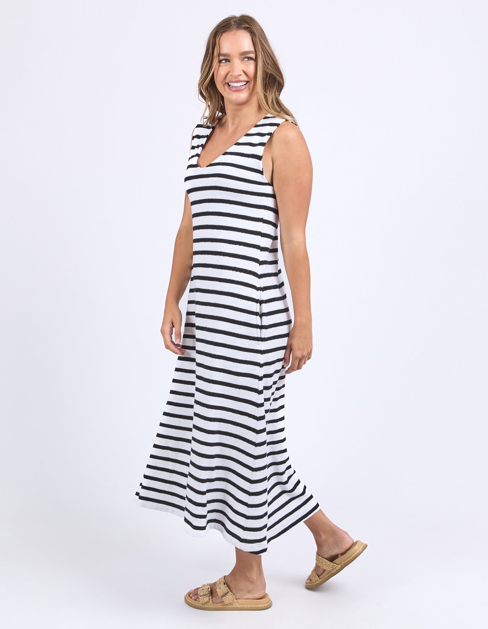 Aspen Stripe Dress - Foxwood