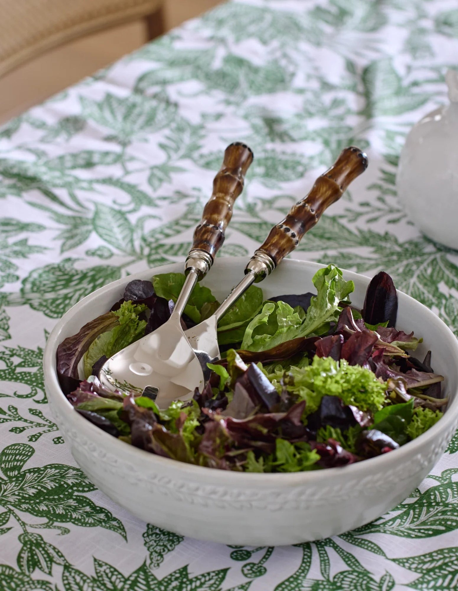 Bahama Bamboo Salad Server Set - Madras Link