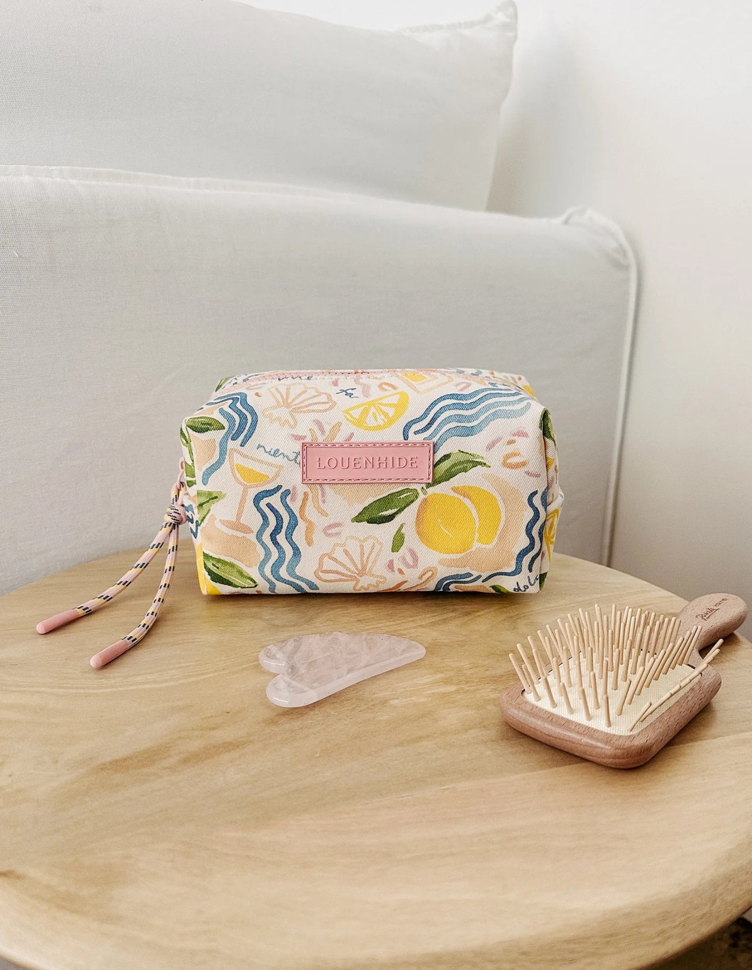 Bambi Makeup Bag - Lemon Print - Louenhide
