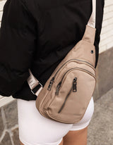 Boyd Nylon Sling Bag - Mocha - Louenhide