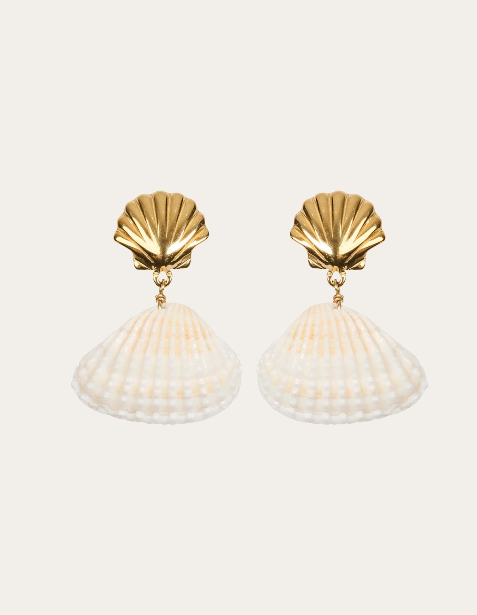 Brasilia Gold Earring - Shell - Haven
