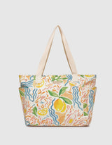 Charlotte Canvas Tote Bag - Lemon Print - Louenhide