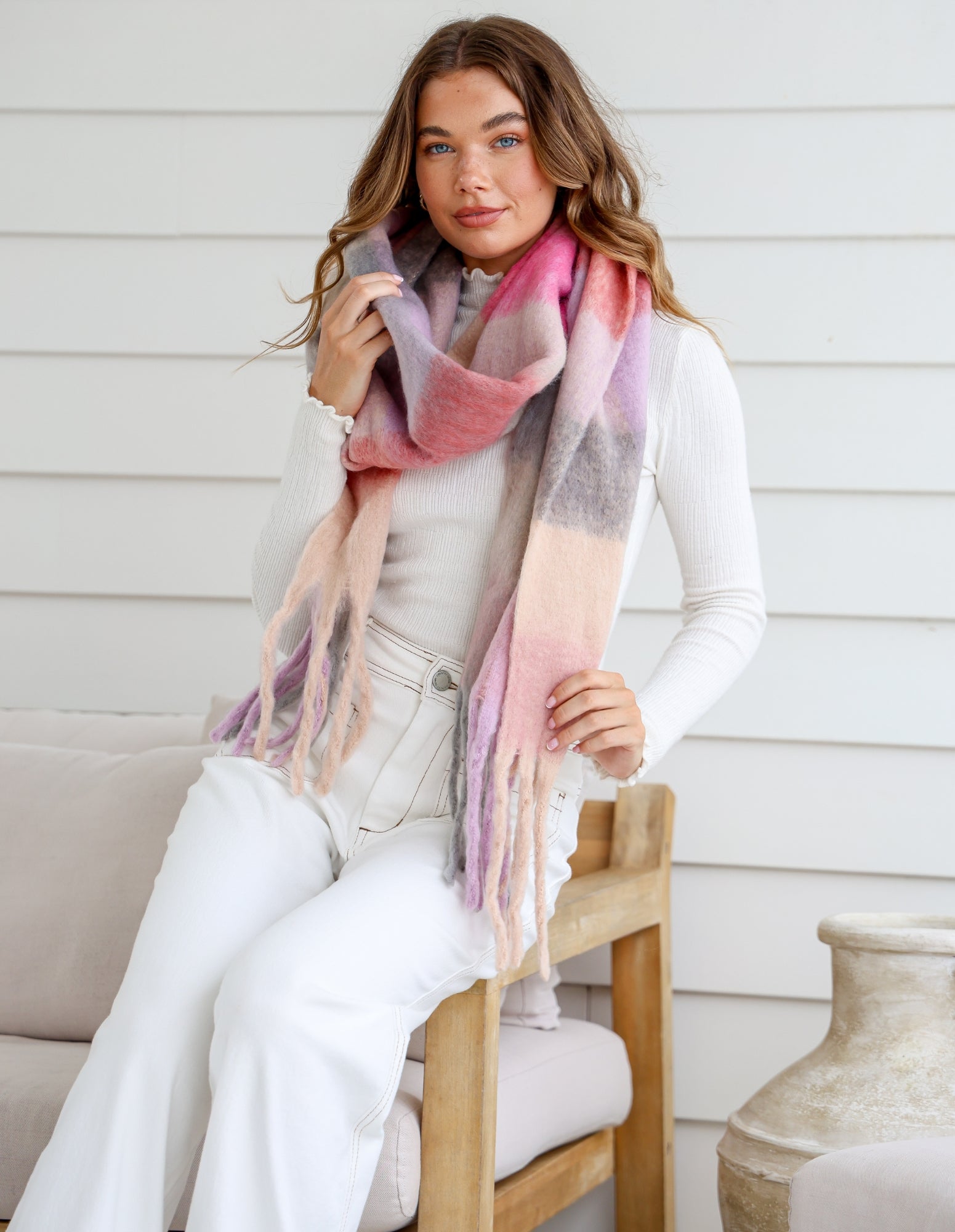 Chunky Check Scarf - Fudge Gifts - FUDGE Gifts Home Lifestyle