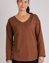 Cuff Sleeve Scoop Hem Tee - One Ten Willow - FUDGE Gifts Home Lifestyle