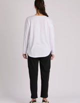 Cuff Sleeve Scoop Hem Tee - One Ten Willow - FUDGE Gifts Home Lifestyle