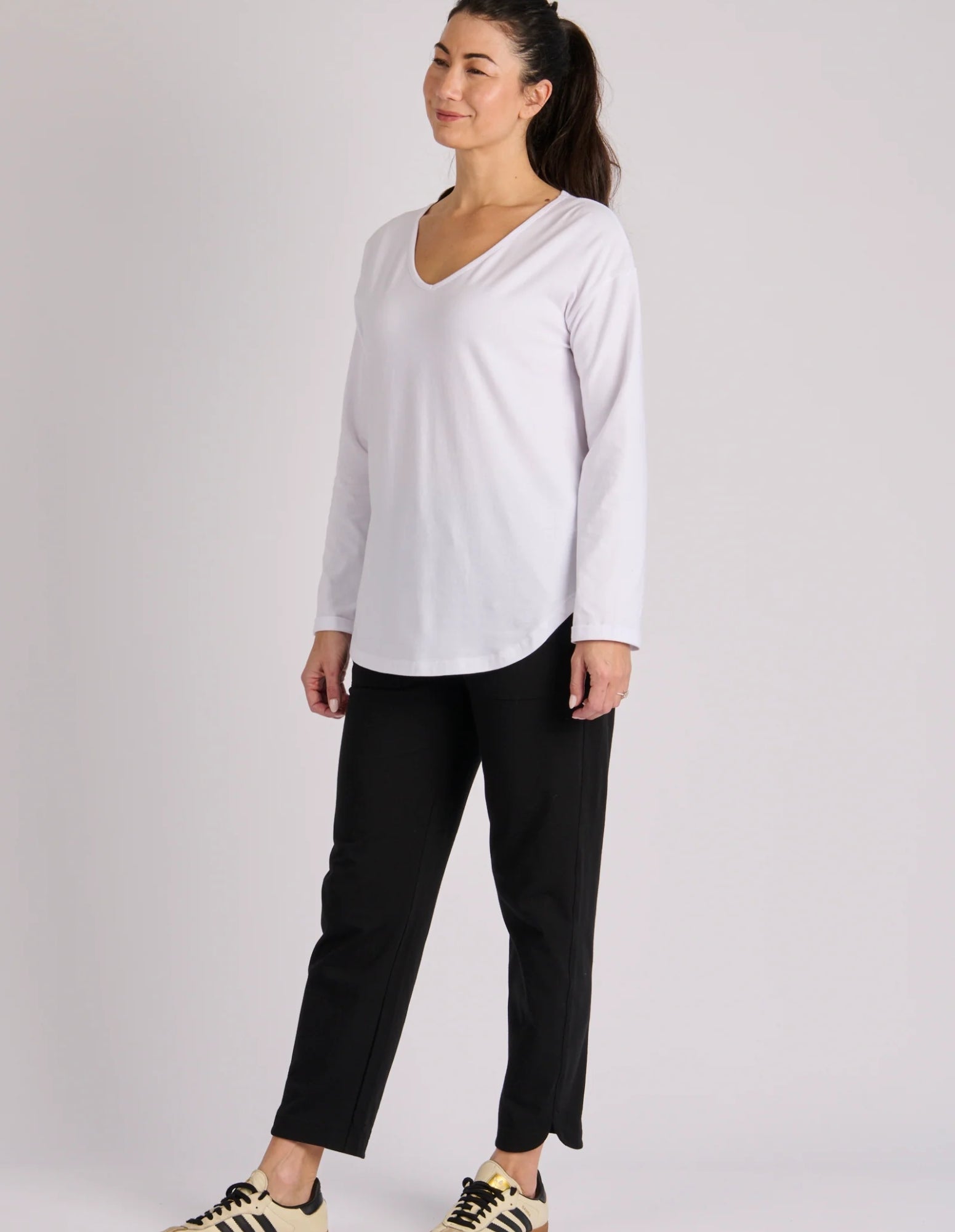 Cuff Sleeve Scoop Hem Tee - One Ten Willow - FUDGE Gifts Home Lifestyle