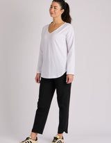 Cuff Sleeve Scoop Hem Tee - One Ten Willow - FUDGE Gifts Home Lifestyle