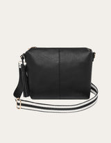 Daisy Stripe Crossbody Bag - Black - Louenhide