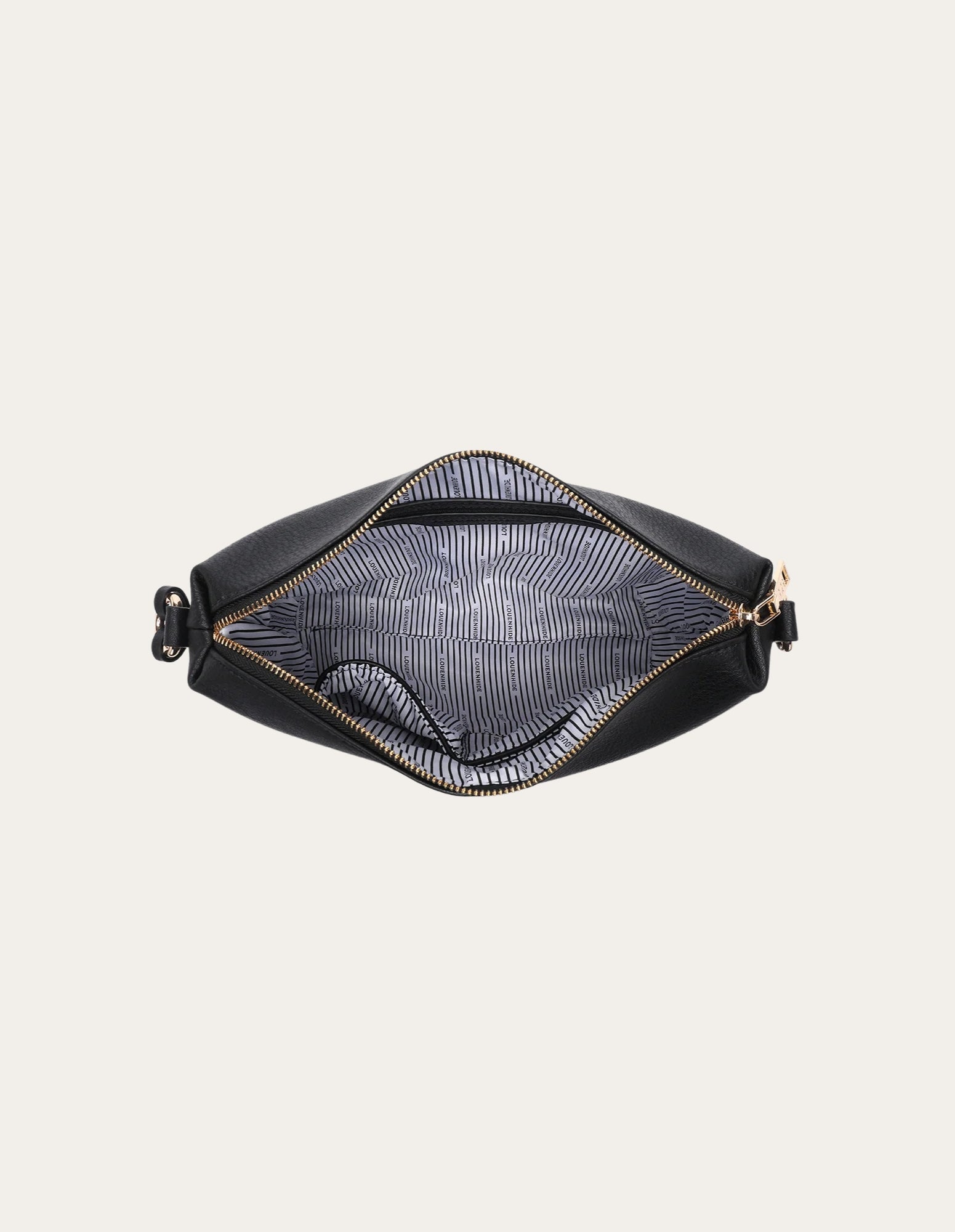 Daisy Stripe Crossbody Bag - Black - Louenhide