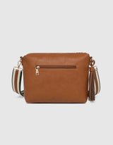 Daisy Stripe Crossbody Bag - Tan - Louenhide - FUDGE Gifts Home Lifestyle