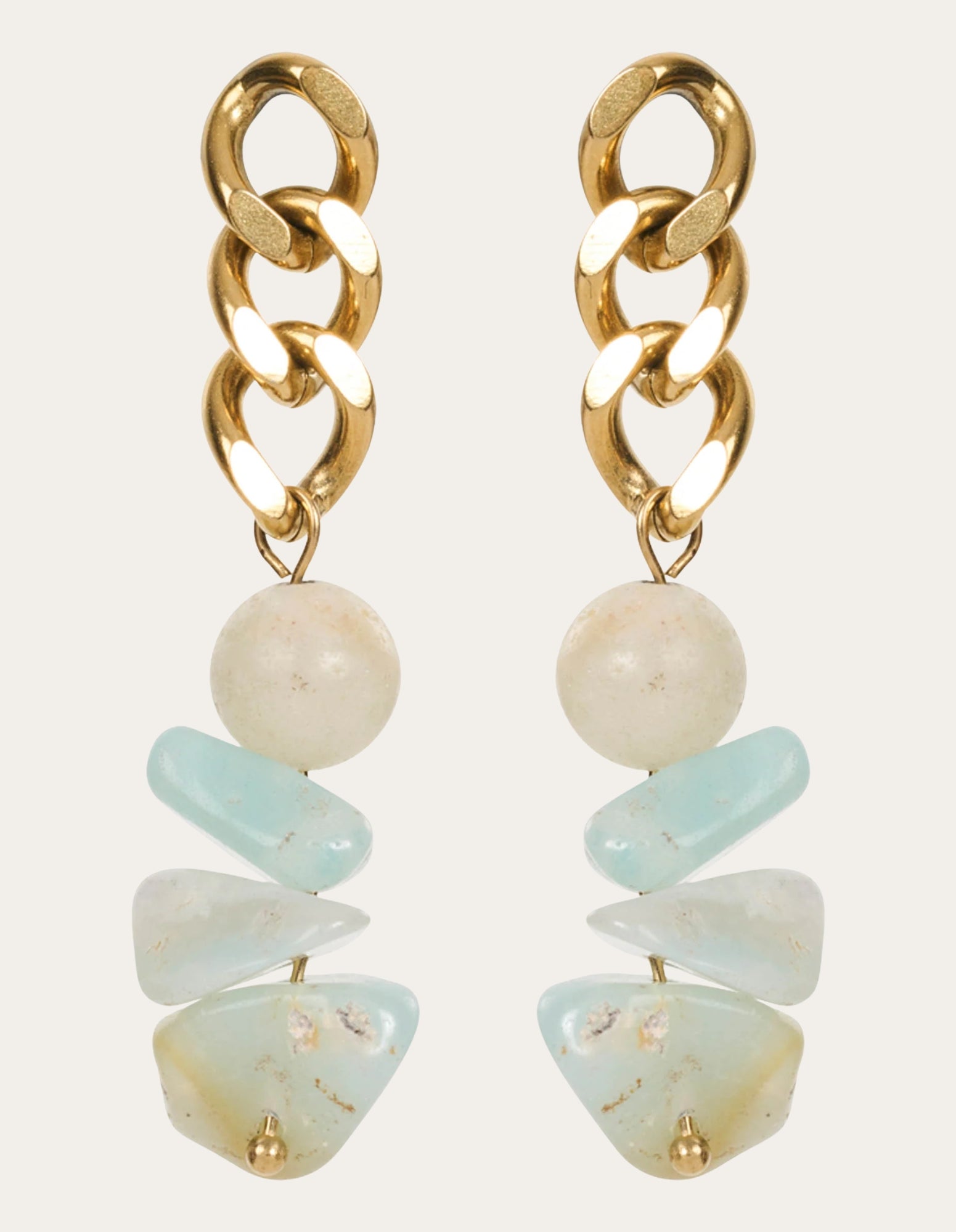 Esther Drop Earring - Mint Stone - Isle Of Mine