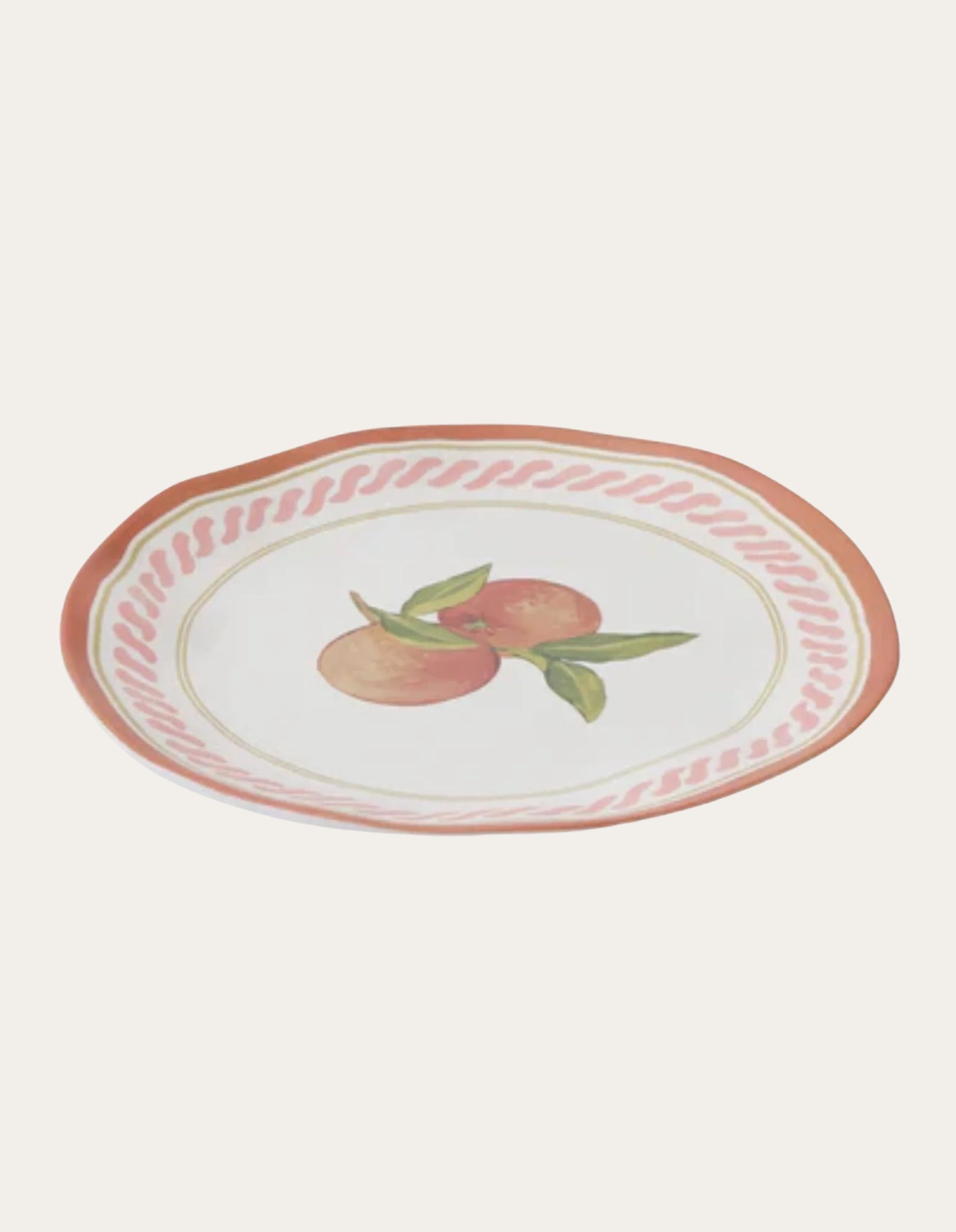 Fiesta Orange Melamine Plate - Large - Madras Link