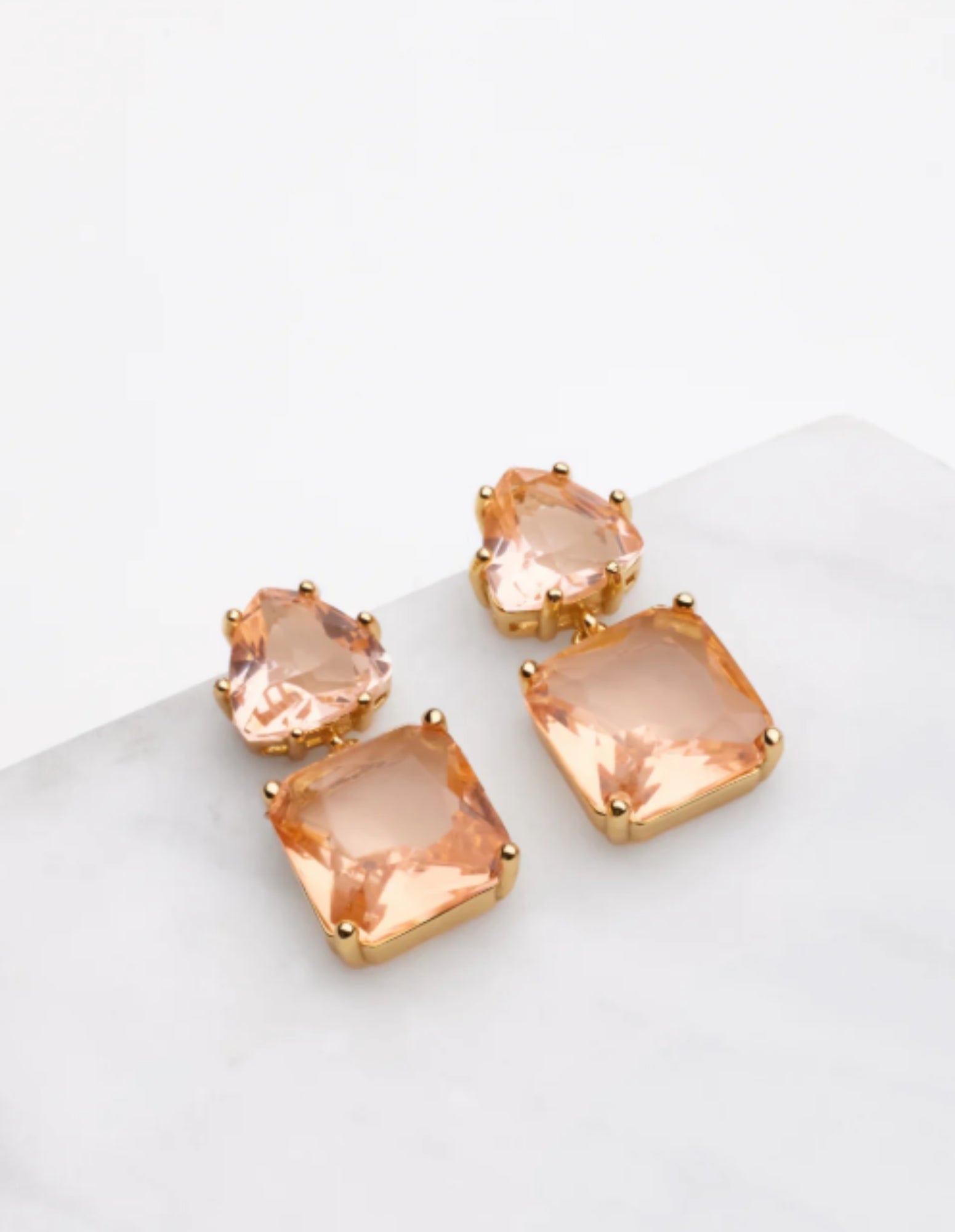 Faith Earring - Peach/Gold - Zafino