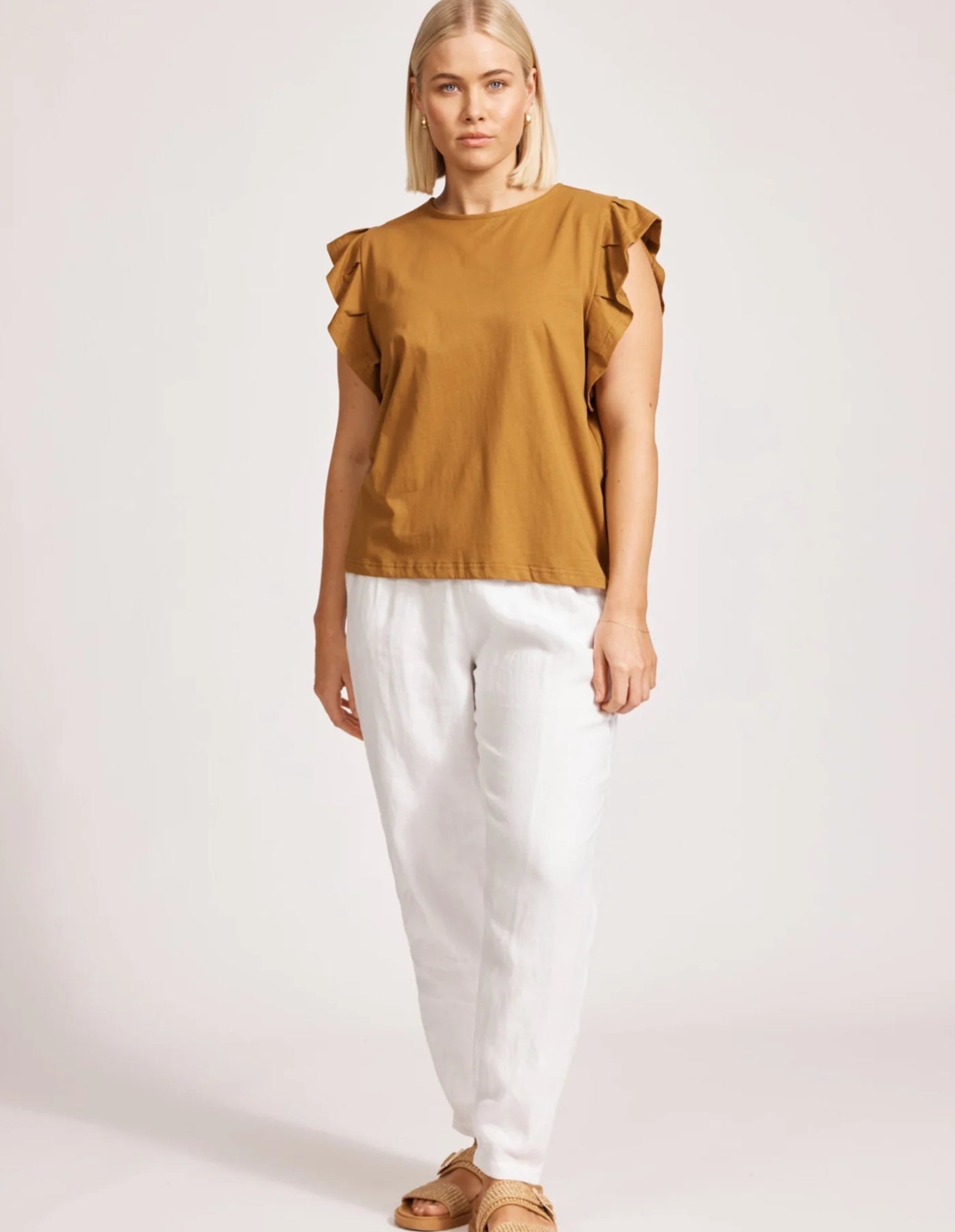 Francia Frill Tank - Caramel - Eb&Ive