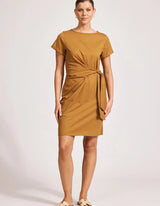 Francia Tie Dress - Caramel - Eb&Ive