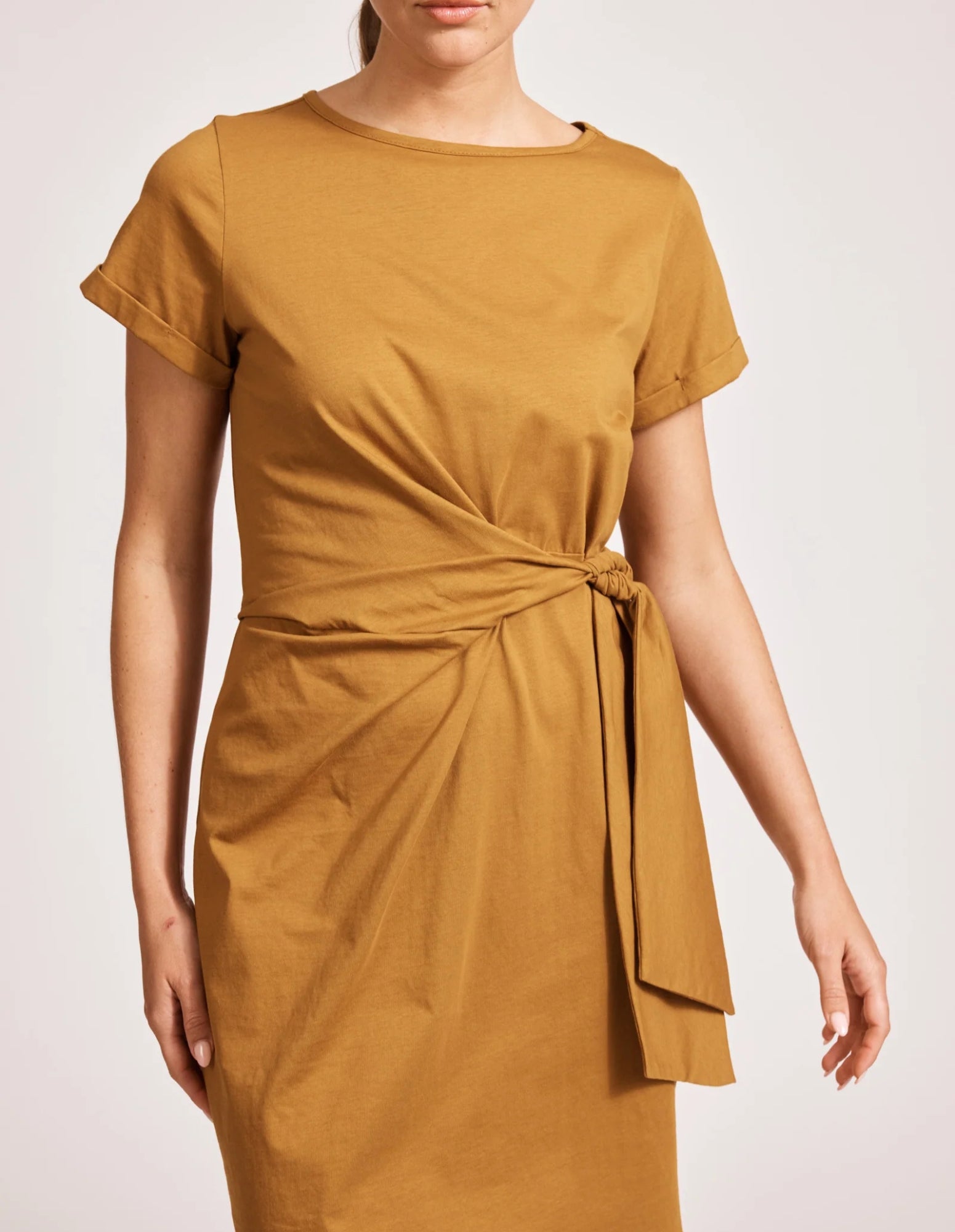 Francia Tie Dress - Caramel - Eb&Ive