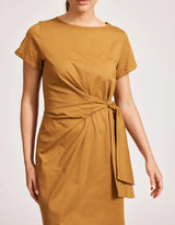 Francia Tie Dress - Caramel - Eb&Ive