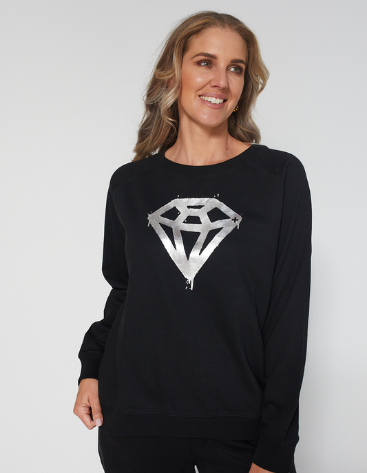 Sweater - Black Diamond In The Rough - Stella + Gemma 8164