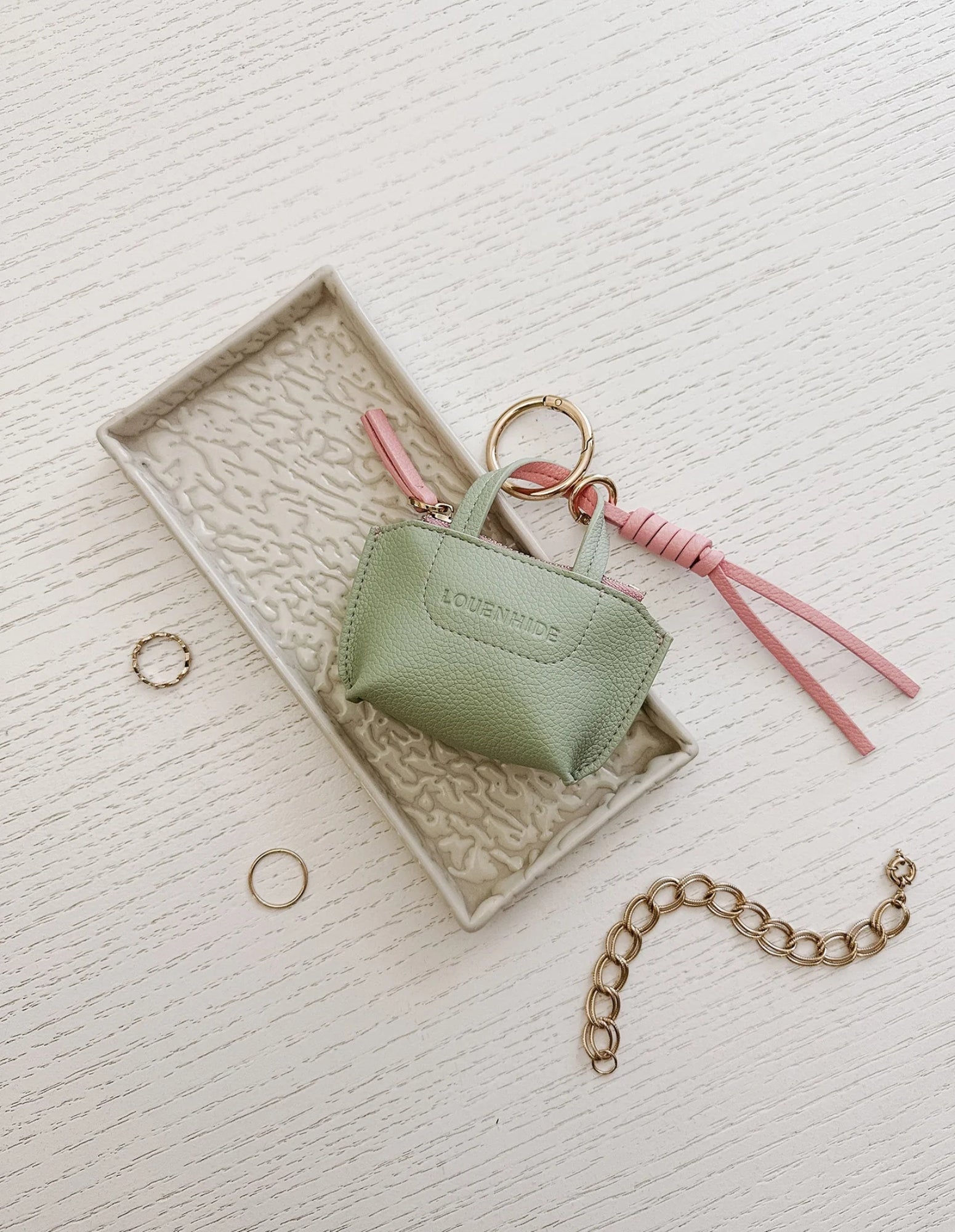 Gina Bag Charm - Sage Green - Louenhide