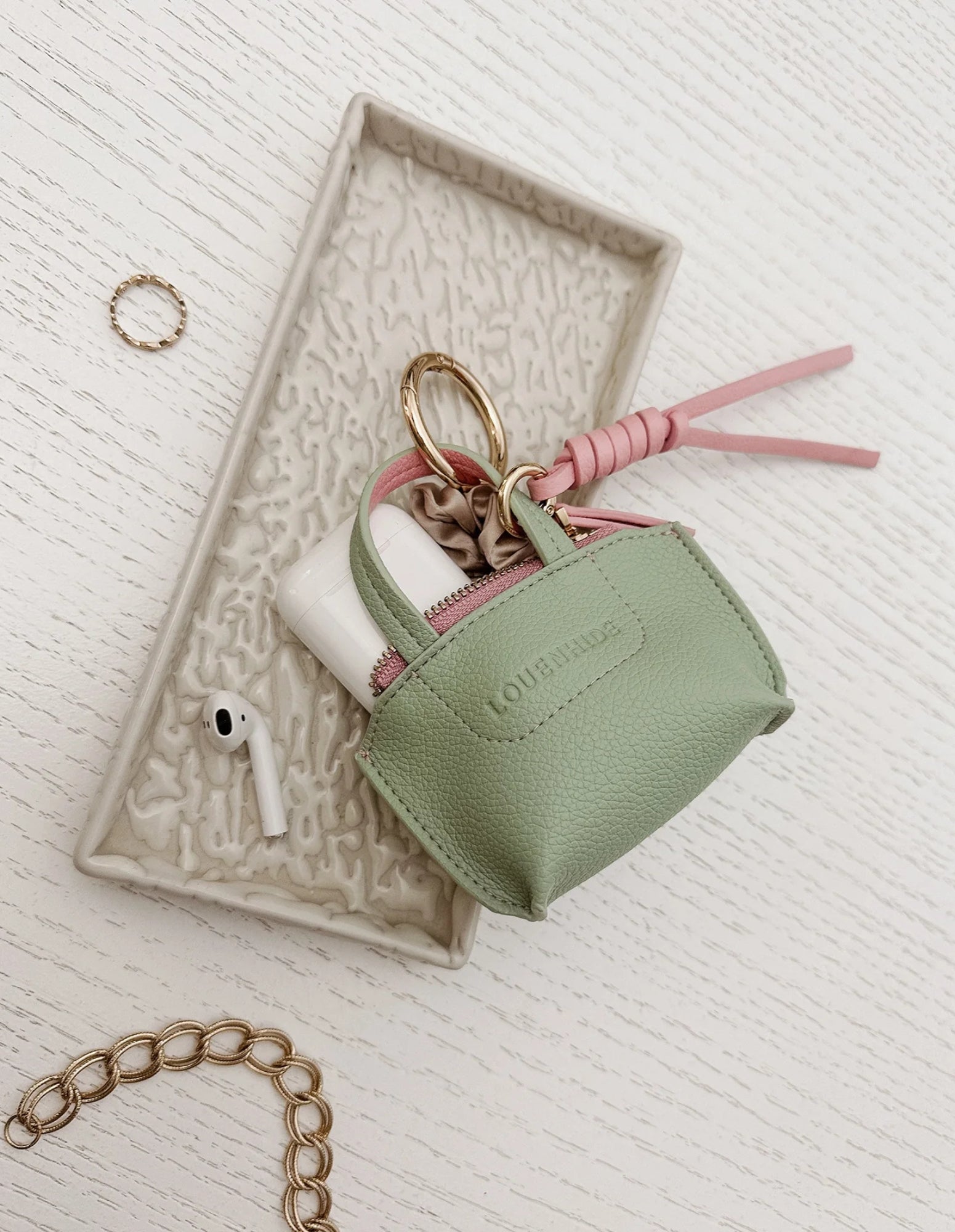 Gina Bag Charm - Sage Green - Louenhide