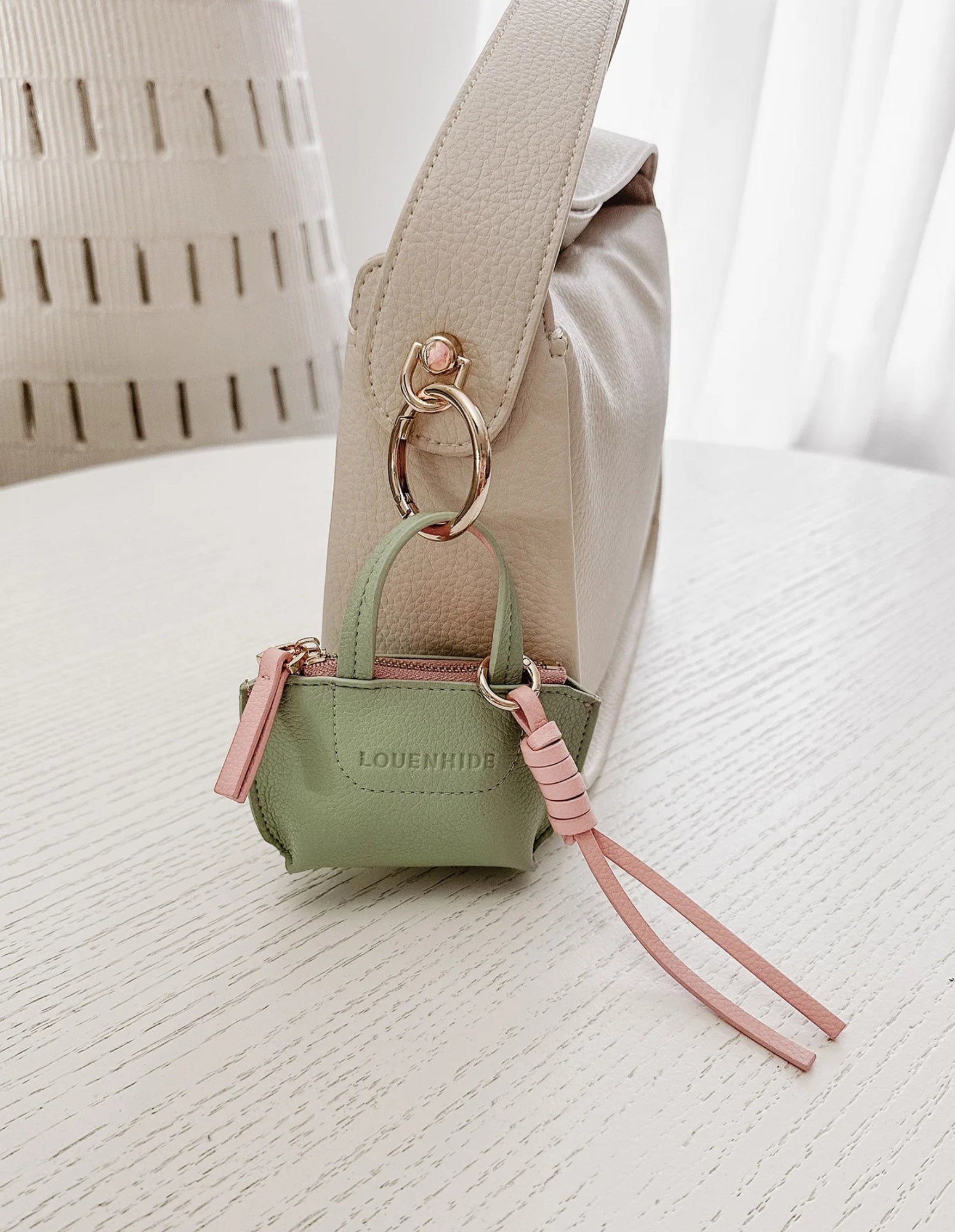 Gina Bag Charm - Sage Green - Louenhide