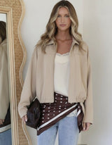 Harlow Bomber Jacket - Fudge Lifestyle