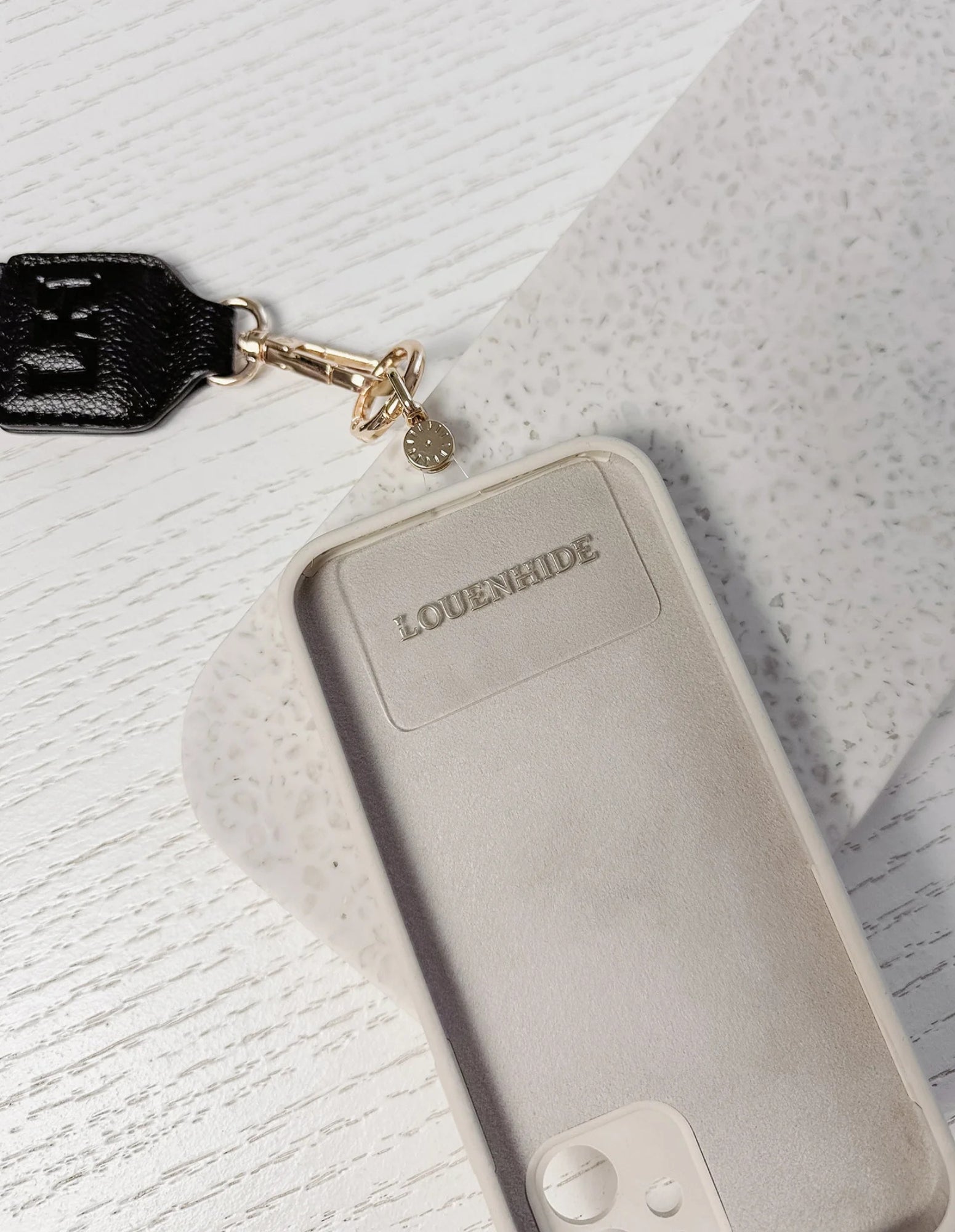 Iris Keyring with Phone Attachment - Black - Louenhide