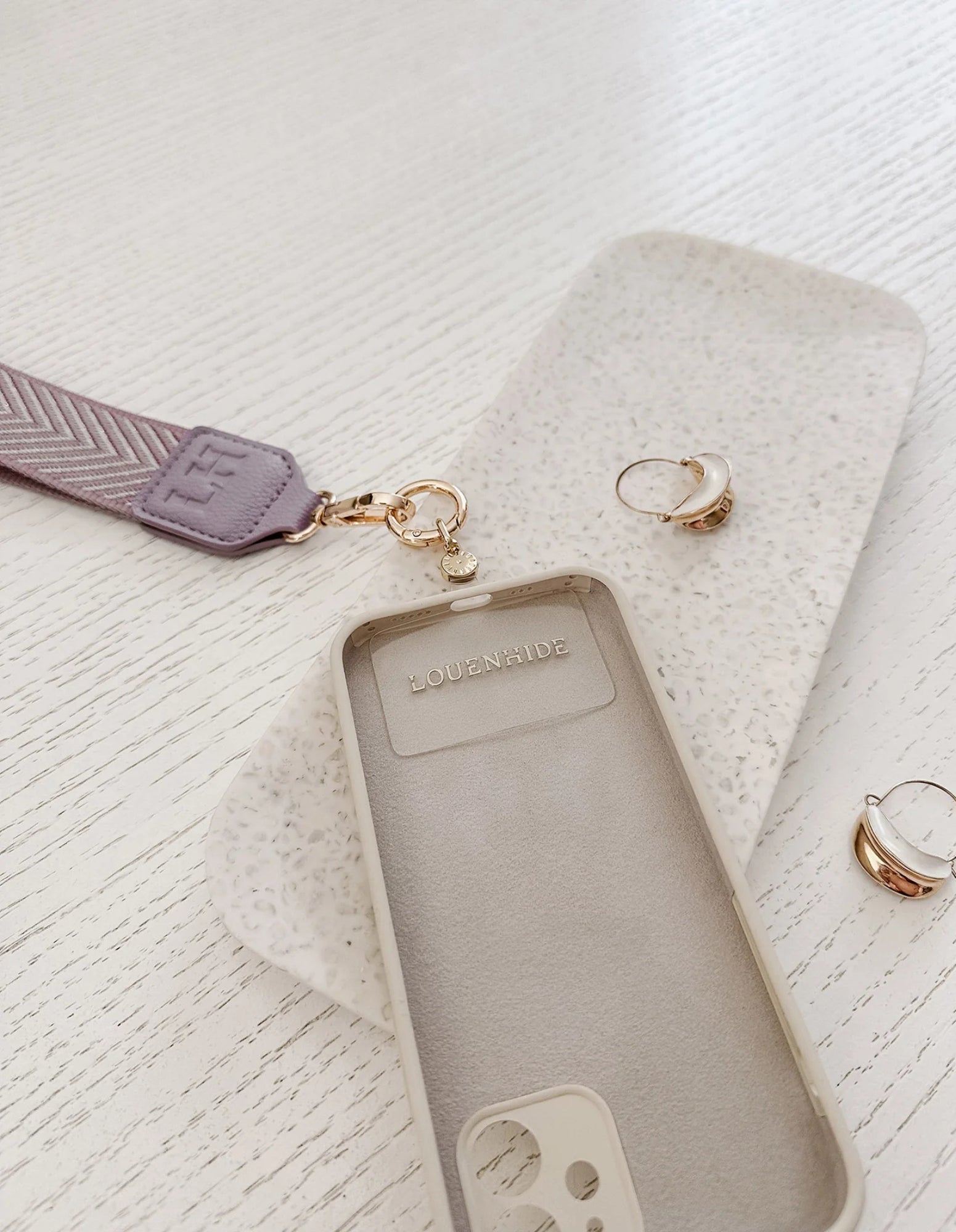 Iris Keyring with Phone Attachment - Lilac - Louenhide