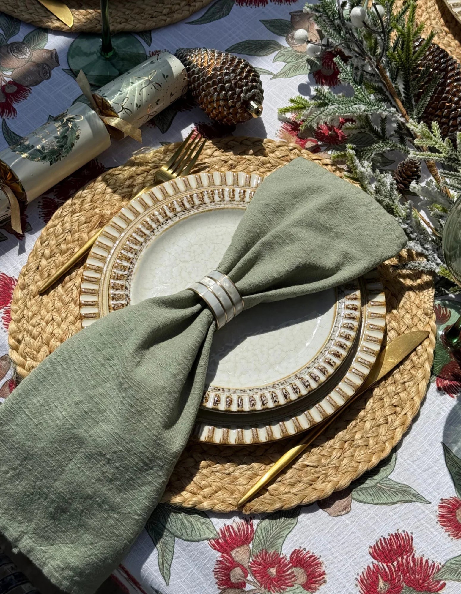 Joy Mother Of Pearls - Napkin Ring Set 4pk - Madras Link