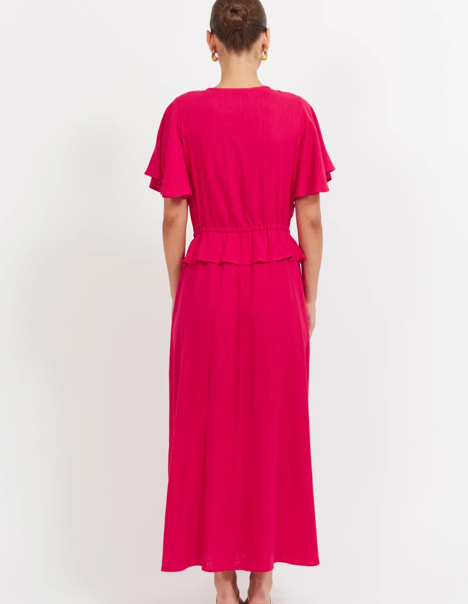 Jardin Frill Maxi Dress - Garnett - Haven